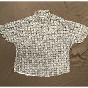 Munsingwear Short Sleeve Shirt 3XL Beige And Black Color